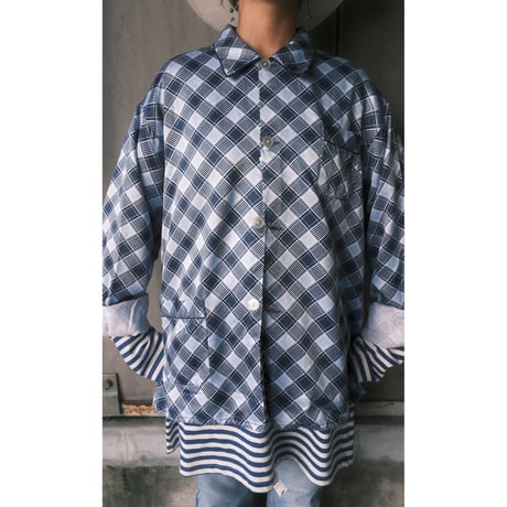 made in France / check pajama shirt