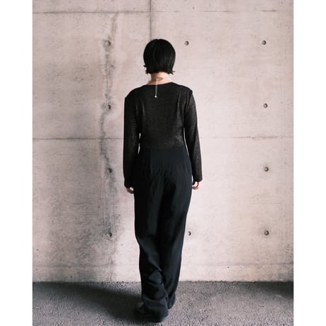jump suits "black × lame"