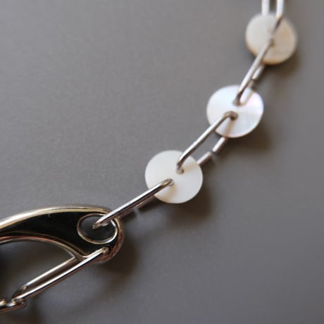 eski. original shell chain necklace "white tiger"