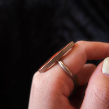 80's vintage indian jewely / coral ring