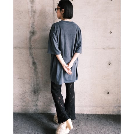 over dye tee "tennis" / black
