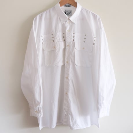 "hatome" design shirt / white