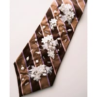 "繕う" collaboration beads embroidery necktie "flower × crystal"