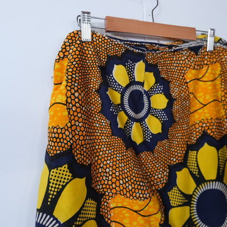 African batik wrap skirt