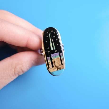 navajo / “Night sky” ring