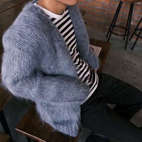 "BAA COSTUME MFG." / king mohair sweater / gray