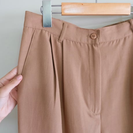2 tuck pants / beige