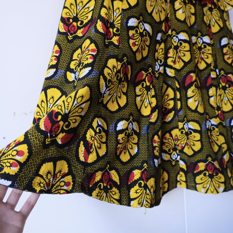 African batik wrap skirt