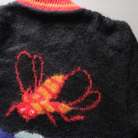 flower knit cardigan / mohair