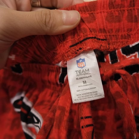"FALCONS" easy pants / red