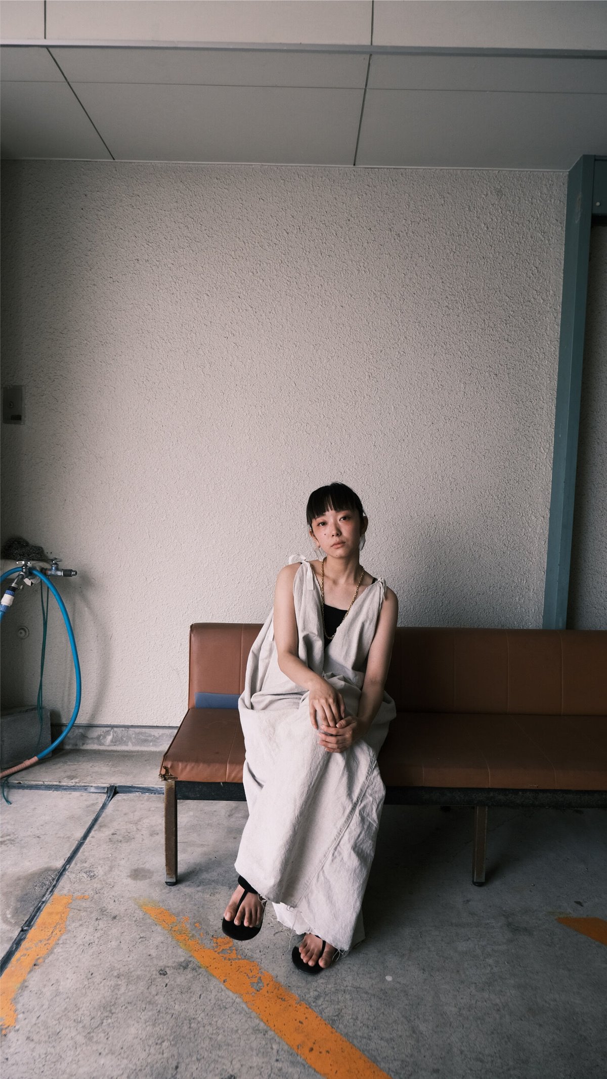 eski. original remake linen dress / beige / pl