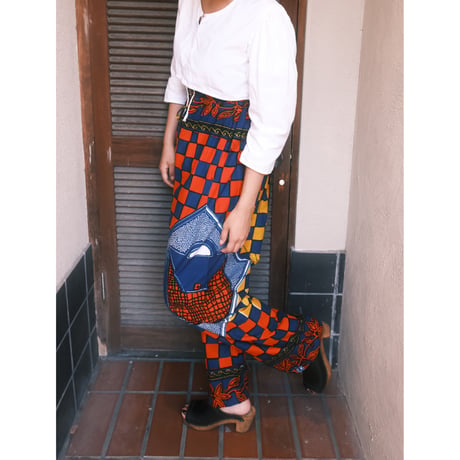African batik pants / bag motif