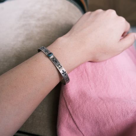 navajo / stamp work bangle