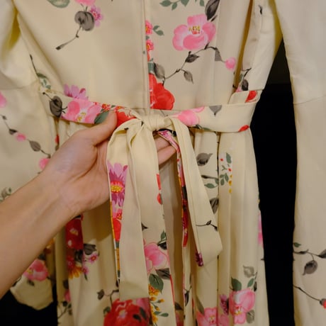 70s oriental mood floral dress