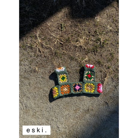 eski. original item / granny square knit bustier