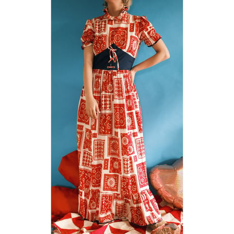 70's paisley dress