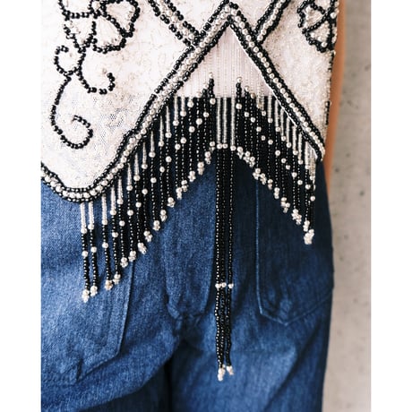 Beaded Halter Bustier