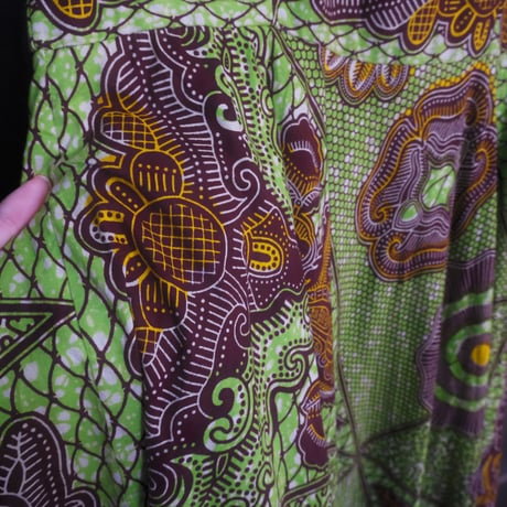 African batik big color dress