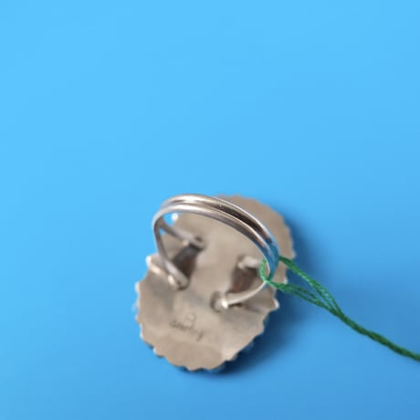 navajo / white buffalo cluster ring