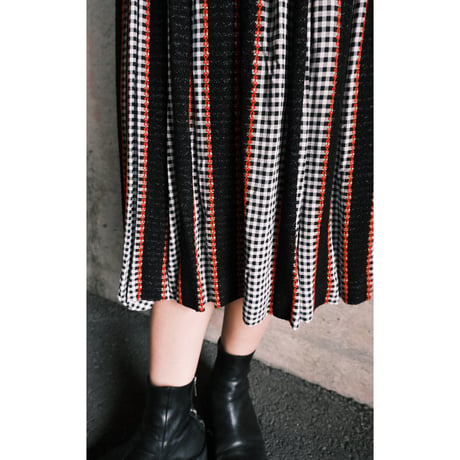 60s ~70s vintage gingham check dress