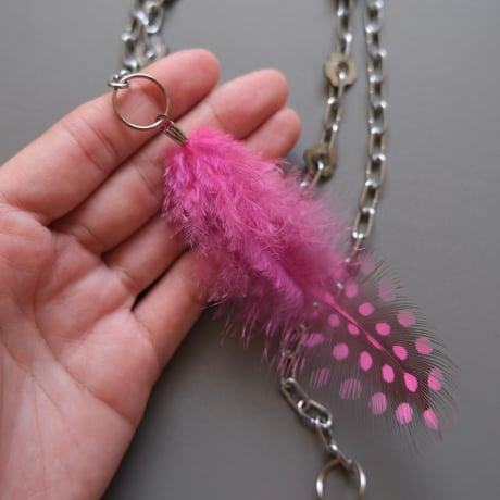 eski. original shell chain necklace "feather"