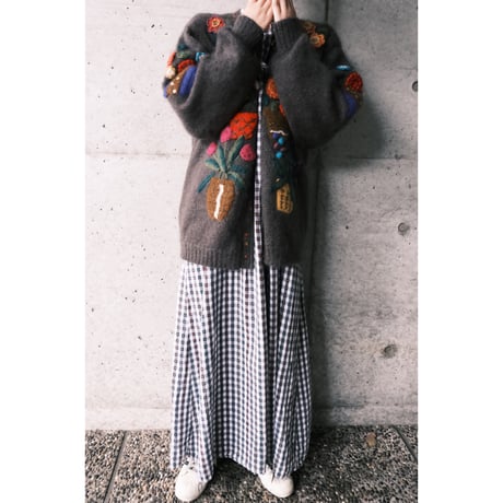 3D flower knit cardigan