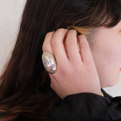 navajo/Andy Cadman/Star-patterned dome ring