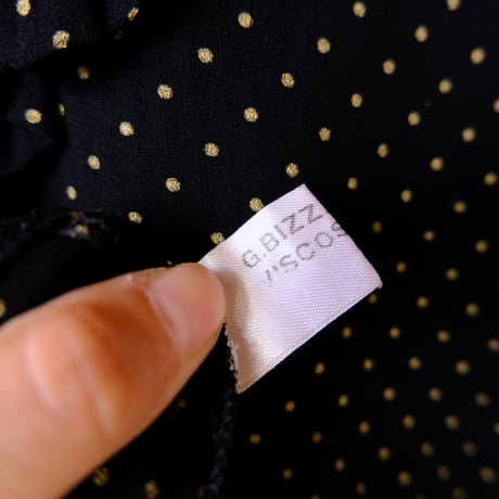 see-through dot frill blouse