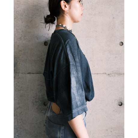 over dye back lettered tee shirts