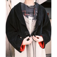 short length velours jacket