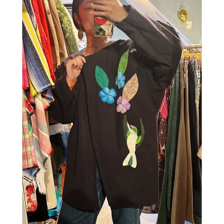 reversible cotton jacket "birds"