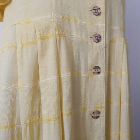 Tyrol dress "yellow × check"