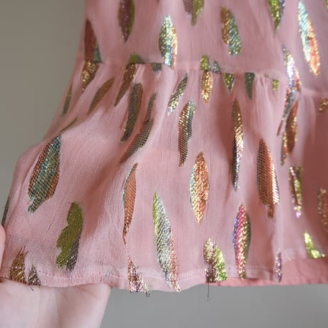 leaf motif wrap dress
