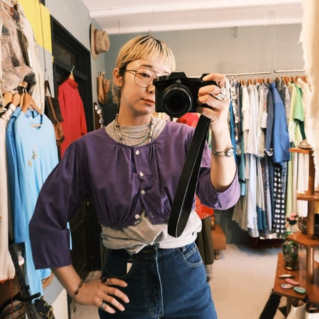 tyrol blouse / overdye "purple"