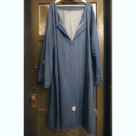 super long  sleeve denim dress