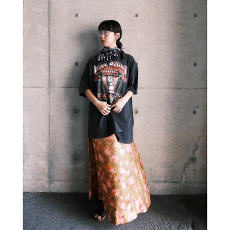〜70s vintage gold flare skirt