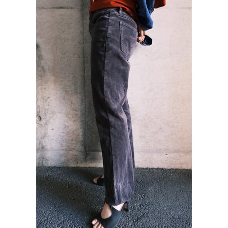 corduroy flare pants "navy"