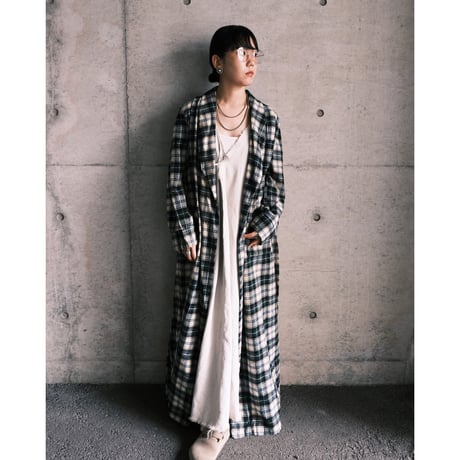 “PENDLETON” check wool lounge robe