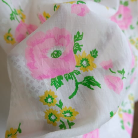 〜70's flower print frill dress