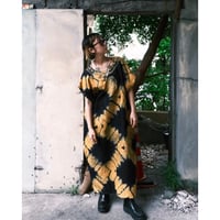 tie-dye embroidery dress