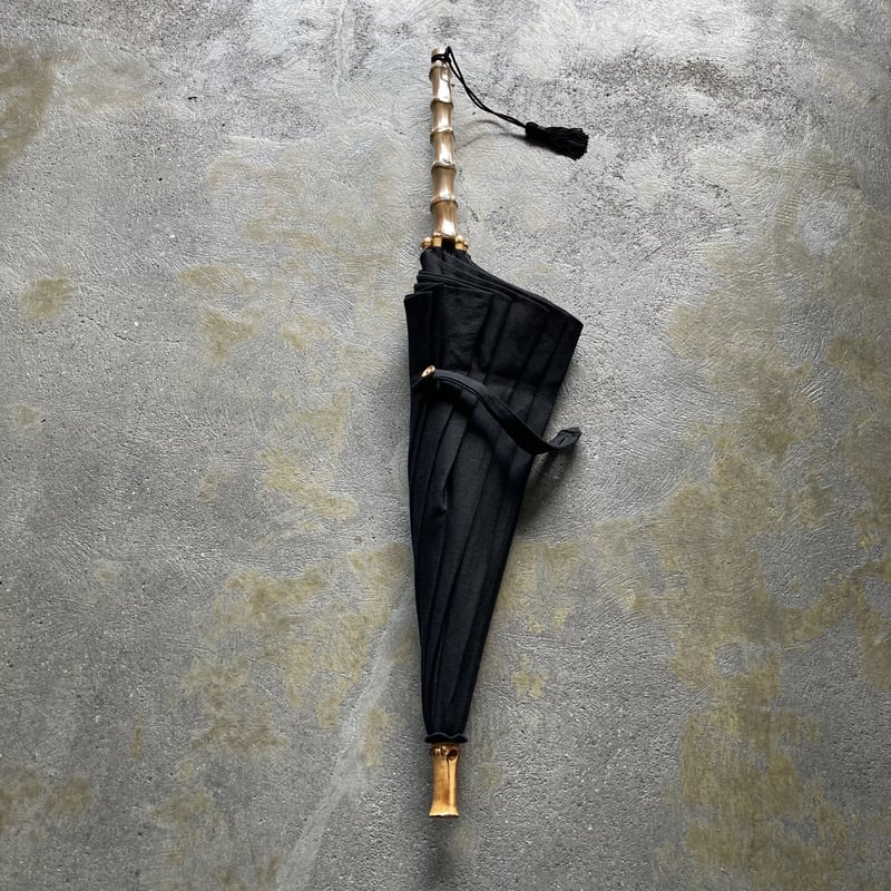ツタエノヒガサ 美品 テングノタスキ 遠州藍 親骨50cm ツタエノヒガサ キツネノタスキ 麻ム地 黒 | tutaeeの離れ屋