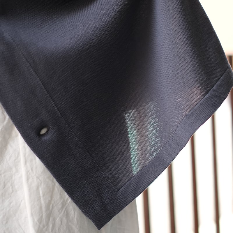 ツイストオープンカラーシャツニット｜Ash Gray | 84