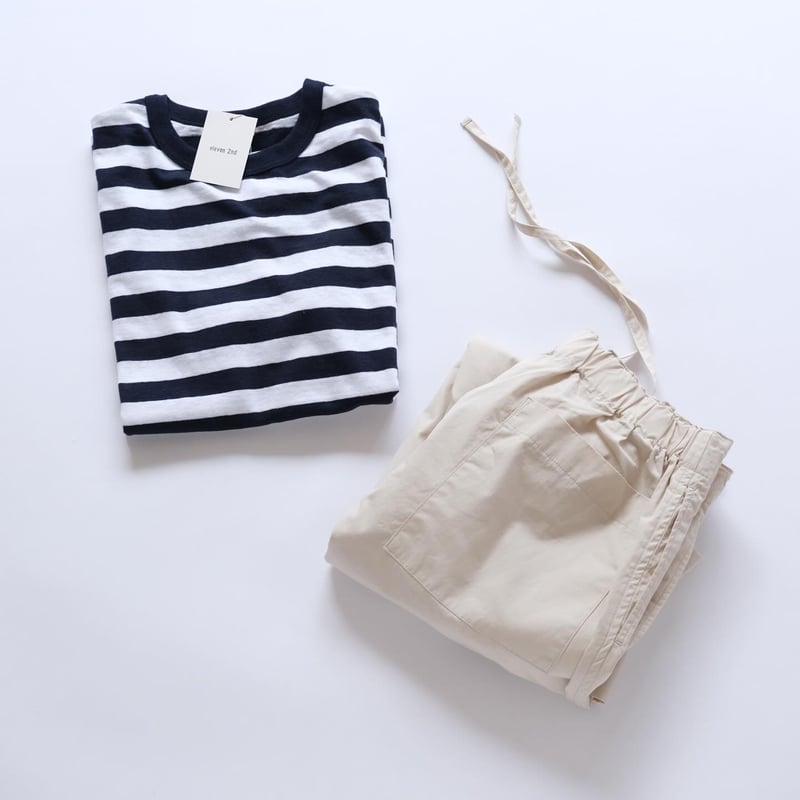 eleven 2nd ホワイトカーゴパンツ eleven 2nd カーゴパンツ (Fine Cotton Poplin Cargo Pants / White)