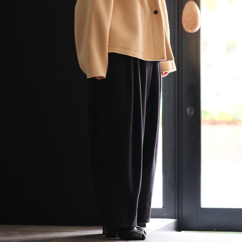 パンツ Tenne handicrafted modern 3 tuck pants TENNE HANDCRAFTED MODERN｜ウエスト リブ ニット 3タック
