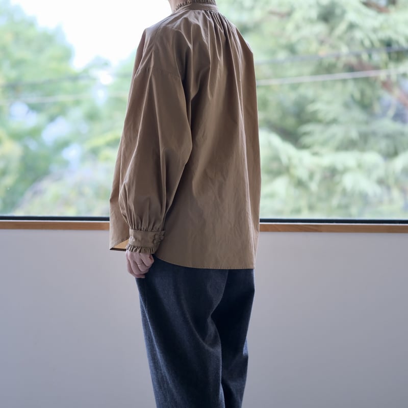 ◆美品 現行品 ポットアンドティー ミニフリルブラウス スタンドカラー pot and tea（ポットアンドティー）｜ミニフリルブラウス