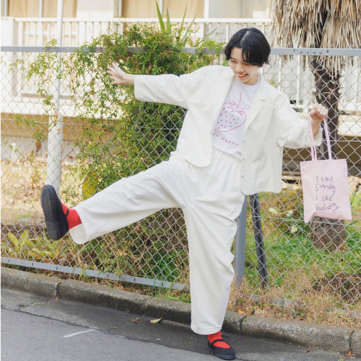 シルクネップテーパードパンツ｜pot and tea | 84