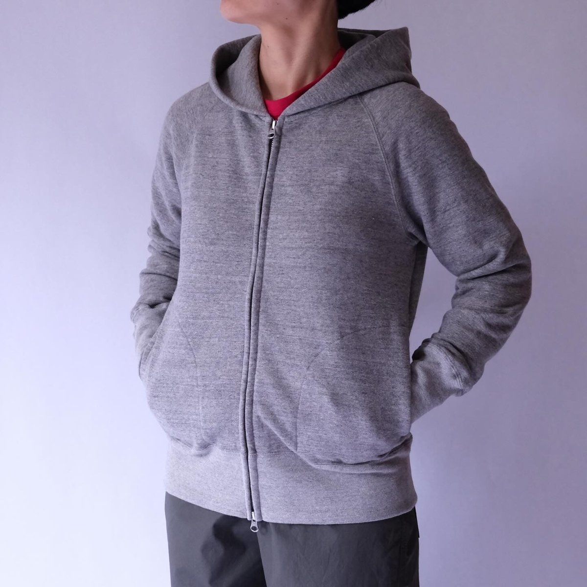eleven 2nd ジップアップ eleven 2nd(イレブンセカンド) Cotton Sweat Jersey Hooded Zip-up