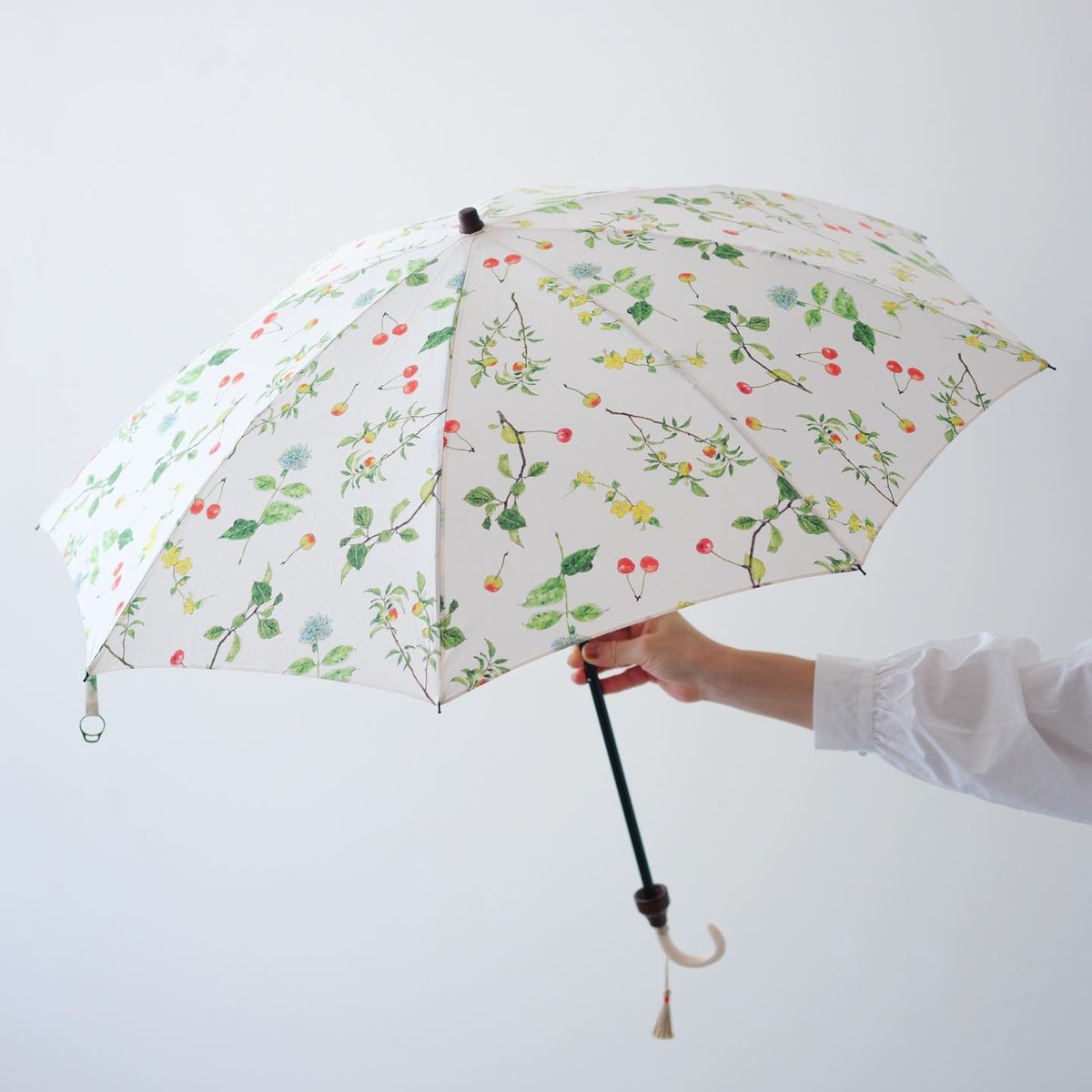 未使用級】イイダ傘店 日傘 雨傘 花柄 ユニセックス たるむ