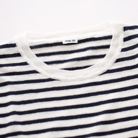 Border SS Sweater｜eleven2nd