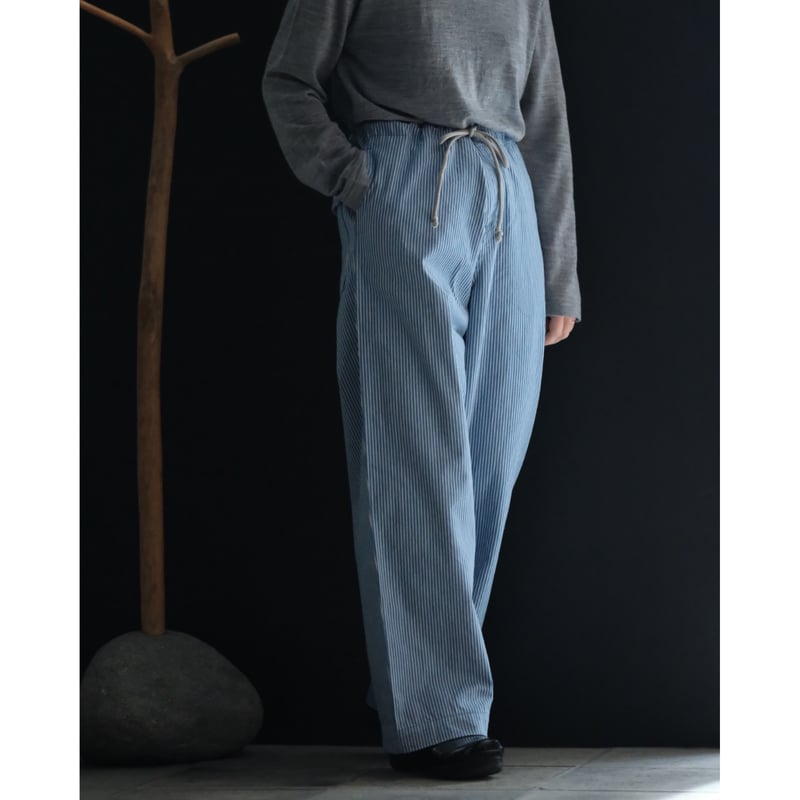 Hickory Cotton Wide Pants